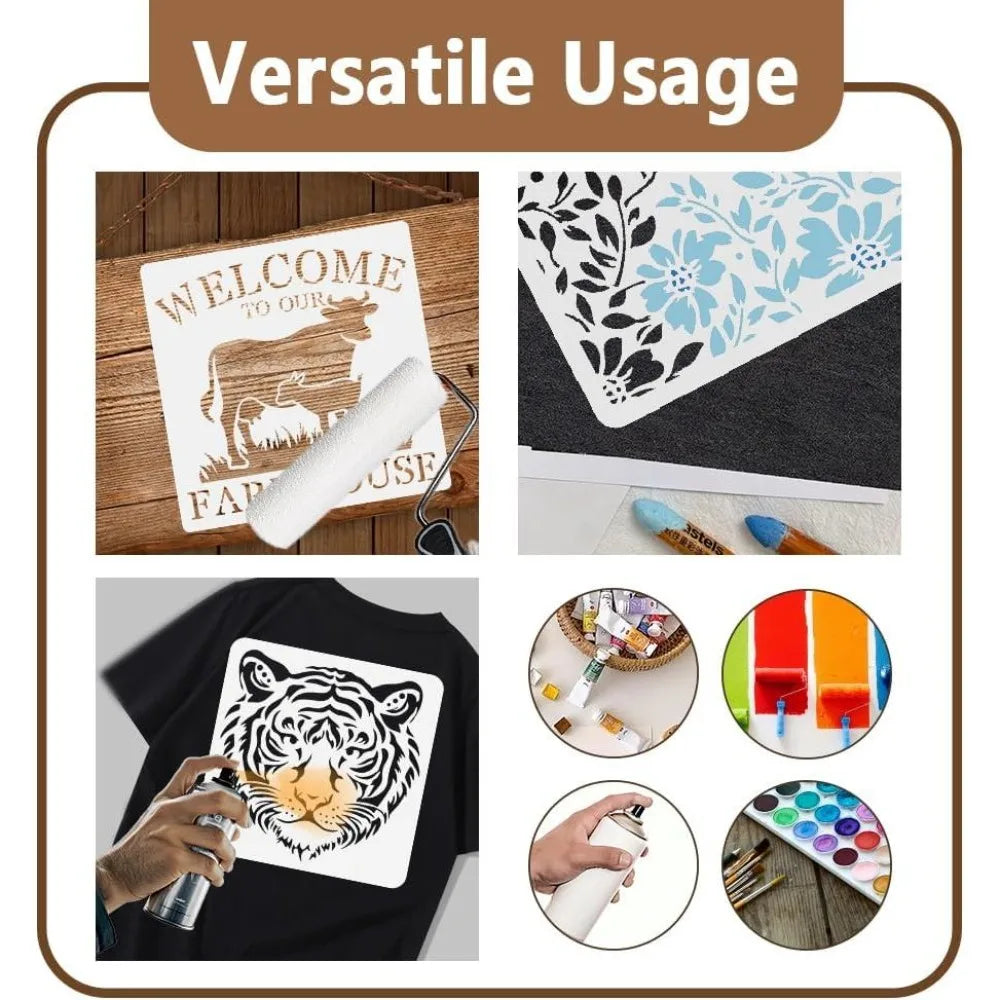 Bird Flock A4 Reusable Craft Stencil for DIY Wall & Home Decor Craft Stencil Axl