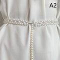 Elegant Pearl Waist Belt – Crystal Chain Dress Belt for Women Pearl Waist Belt Axl A2