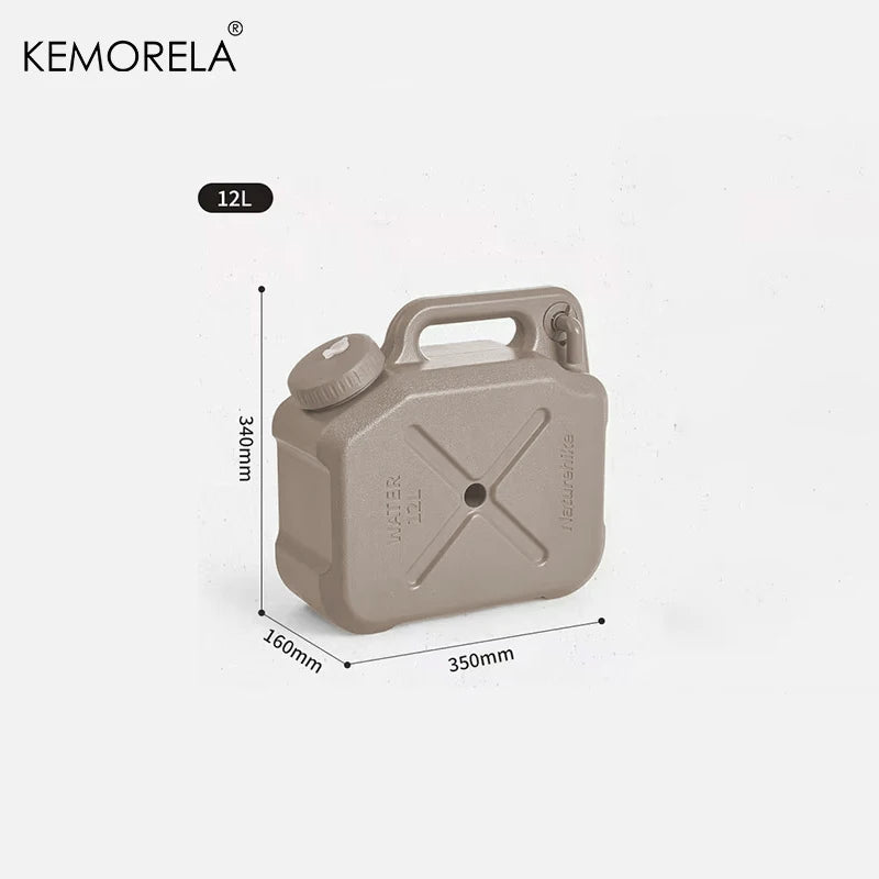 KEMORELA 12L Food-Grade PE Camping Water Storage Bucket Camping Water Bucket Axl