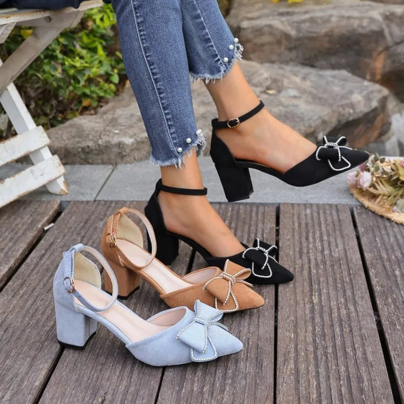 Women's Pointed Toe Buckle Strap High Heel Sandals – Sweet Style Heeled Sandals Axl