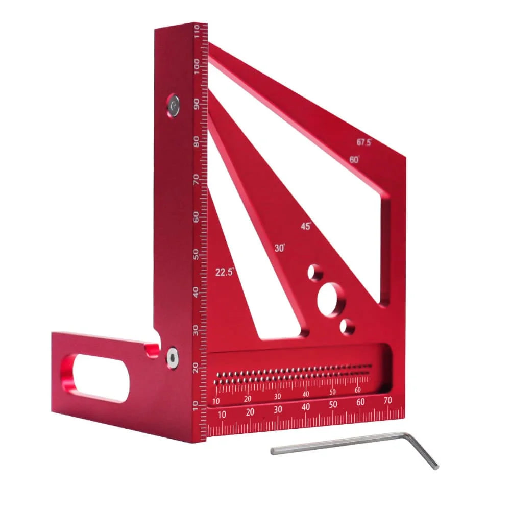 Multi-Angle Aluminum Woodworking Square Protractor Ruler Woodworking Measuring Tool Axl Red Metric China Mainland
