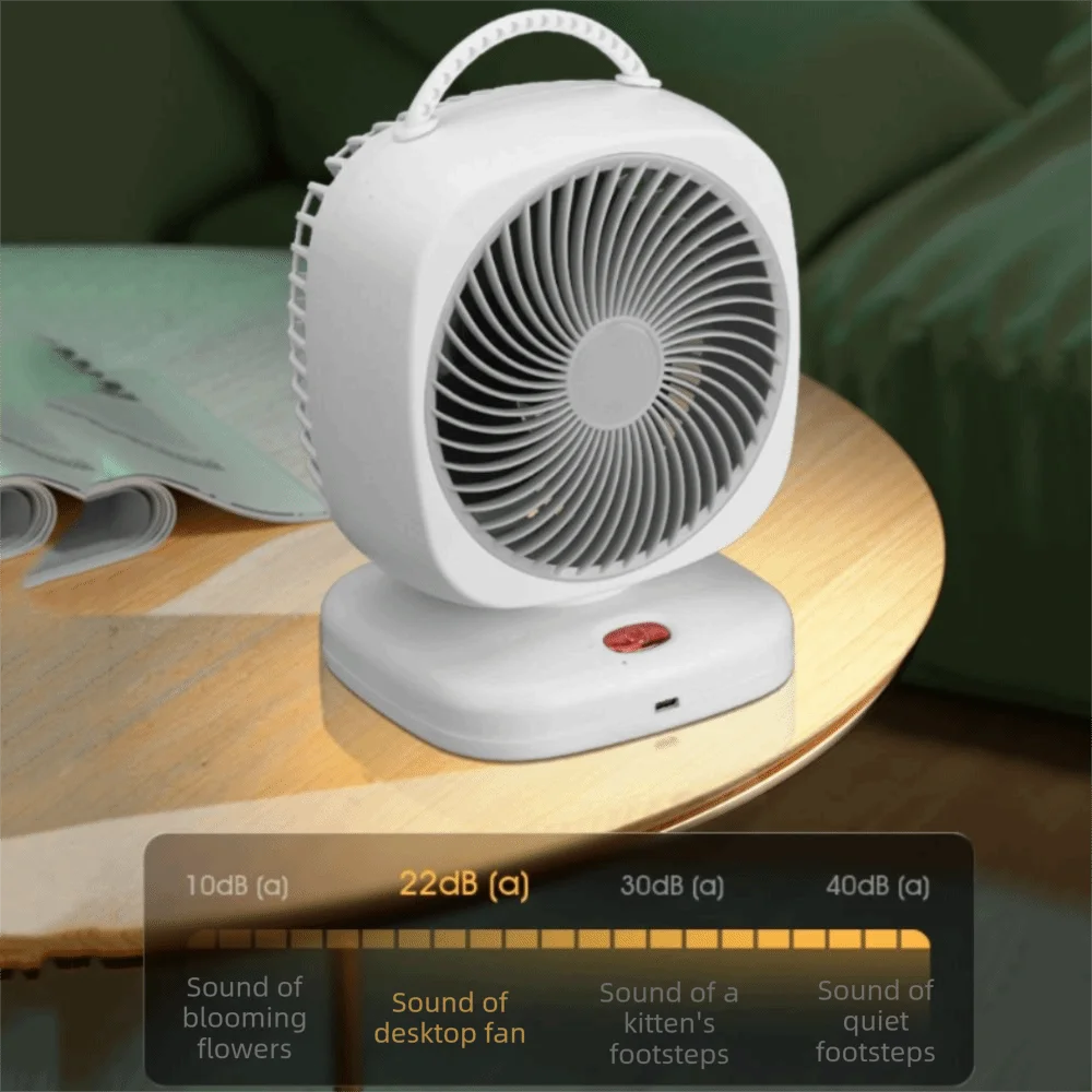 Mini Double-Layer Wireless Air Circulation Fan – 350° Rotation Desk Air Circulation Fan Axl