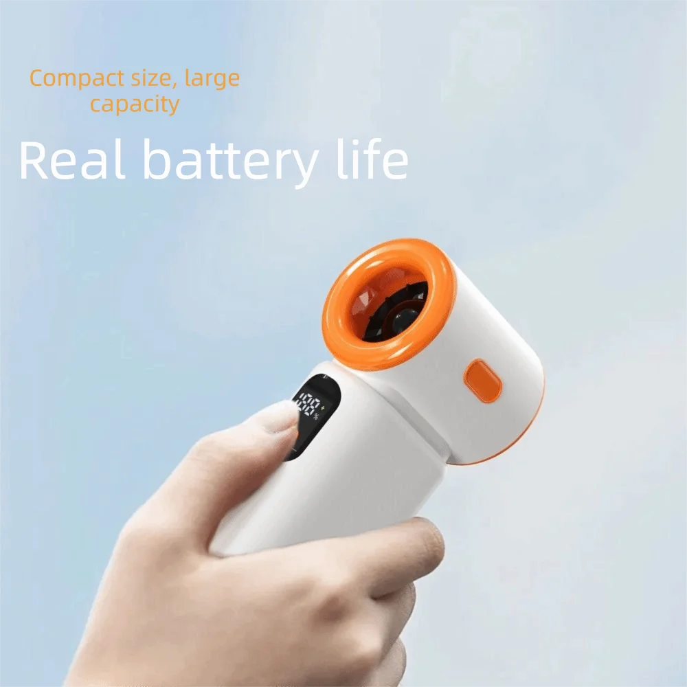Digital Mini Handheld Fan – 100-Speed USB Rechargeable Turbo Handheld Portable Fan Axl