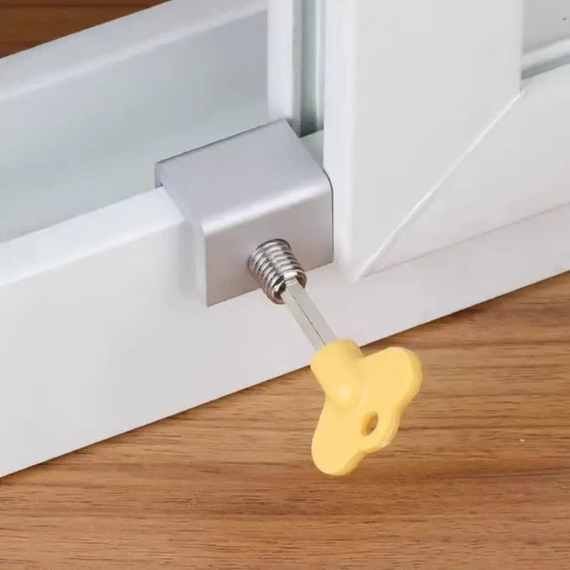 Adjustable Sliding Window Lock with Key – Aluminum Alloy Window Safety Lock Axl