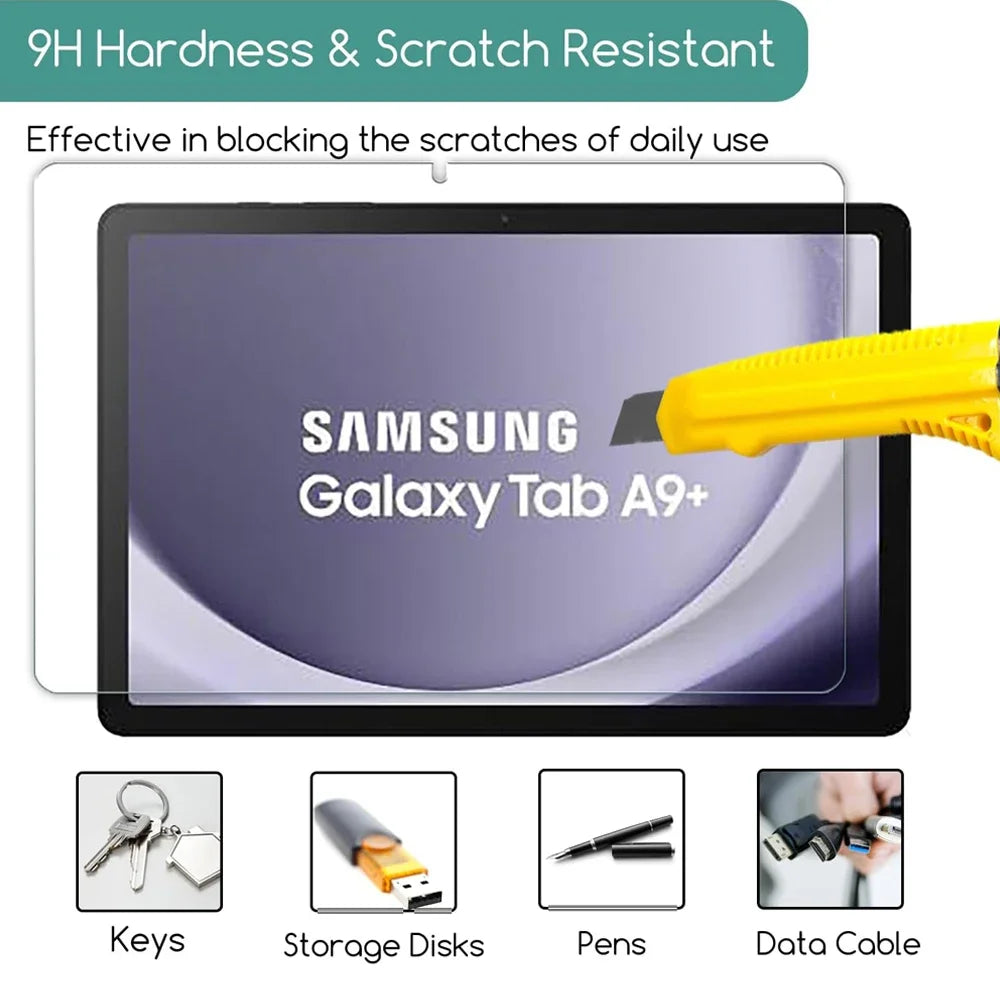 Tempered Glass Screen Protector – Samsung Galaxy Tab A9+ 11" Tablet Screen Protector Axl