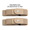 No-Buckle Elastic Belt 2-Pack – Invisible Fit for Women & Men Elastic Waist Belt Axl cream colored