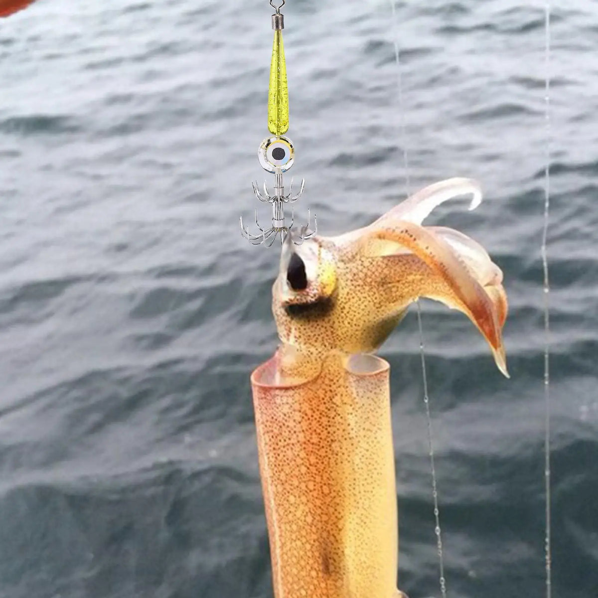 LED Glow Squid Jig Hook – Saltwater Waterproof Fishing Lure Squid Fishing Lure Axl