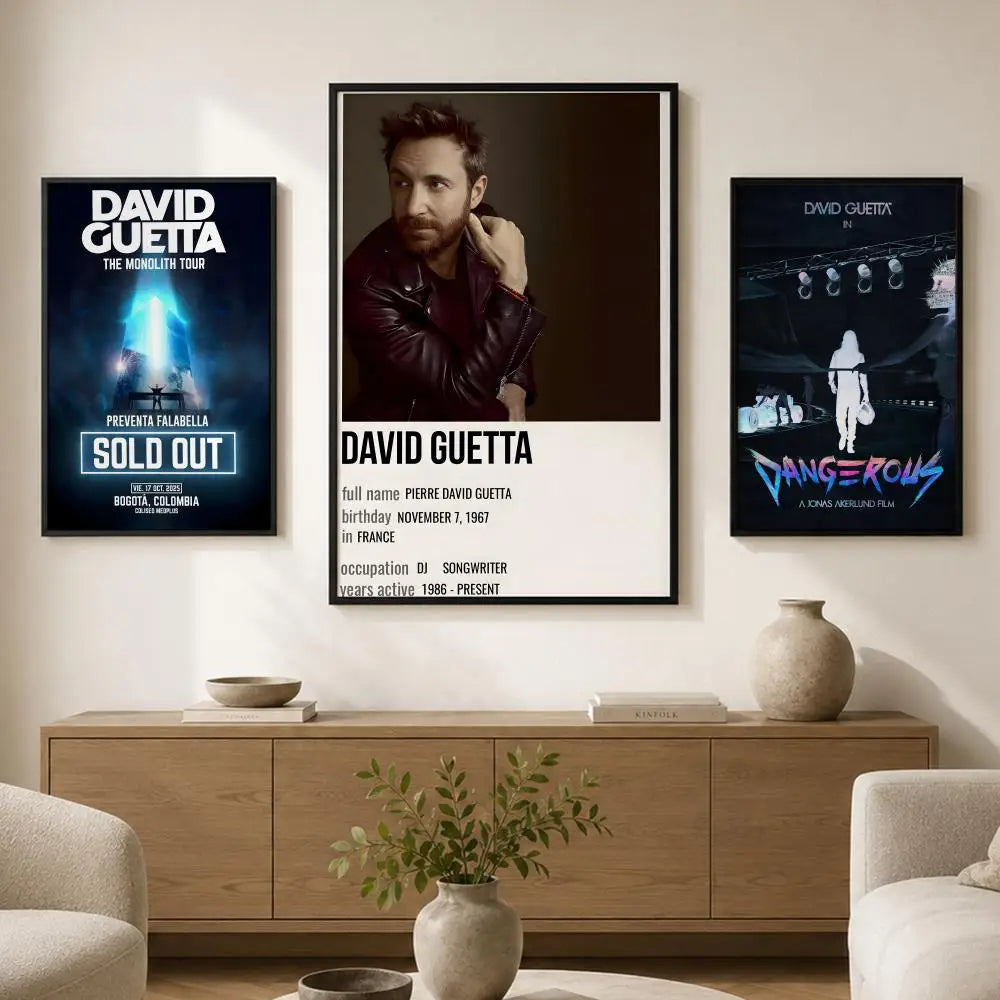 David Guetta PVC Wall Poster – Peel & Stick HD Waterproof Art Wall Art Poster Axl