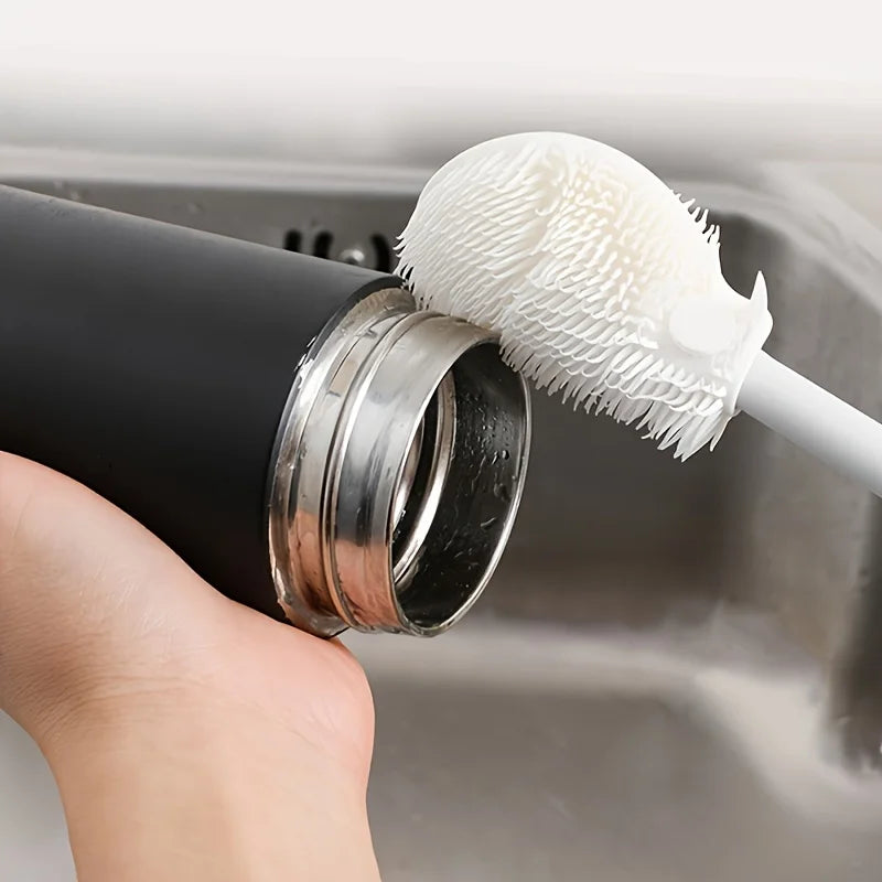 Long-Handle Silicone Bottle Brush for Narrow-Neck Bottles Bottle Cleaning Brush Axl