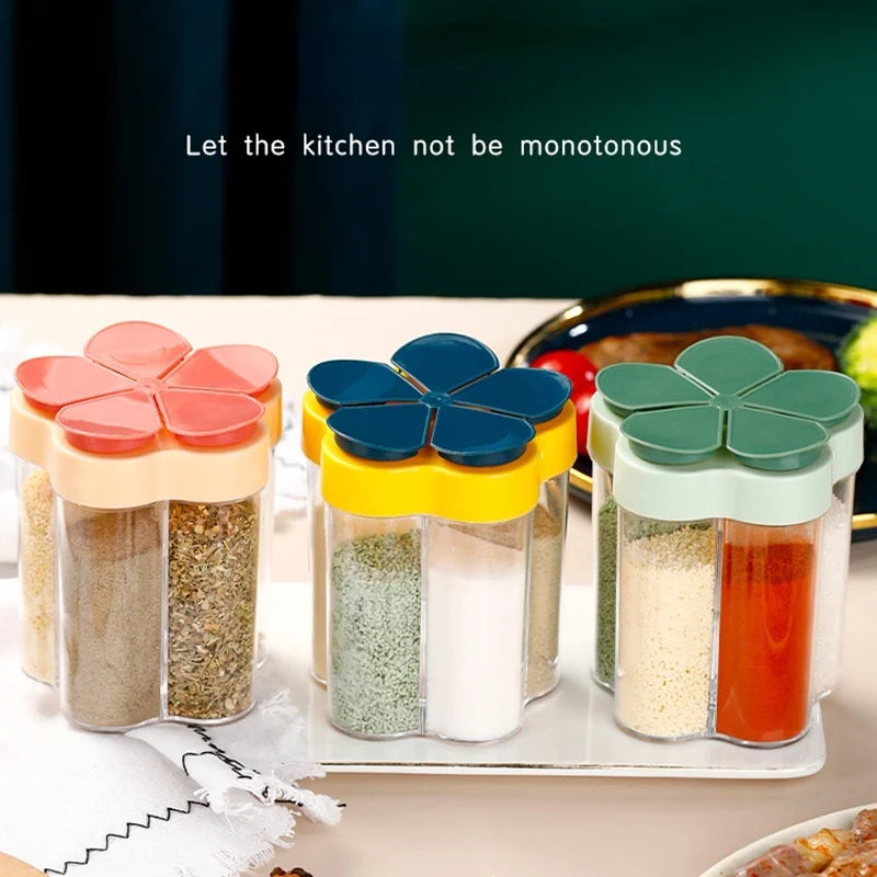 5-in-1 Plastic Spice Jar – Camping & Kitchen Organizer Spice Jar Organizer Axl