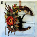Halloween Black Cat Moon Wreath – Gothic Rose Front Door Decor Halloween Door Wreath Axl E