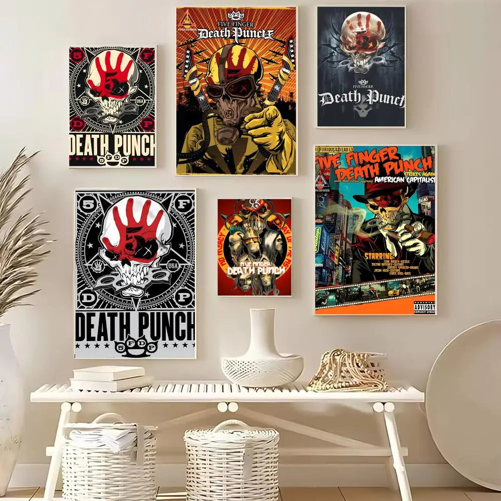 Five Finger Death Punch Poster – HD Self-Adhesive Waterproof Music Band Poster Axl