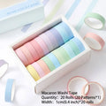 20-Roll Washi Tape Set – Thin Masking Tape for DIY & Crafts Washi Tape Set Axl Blue