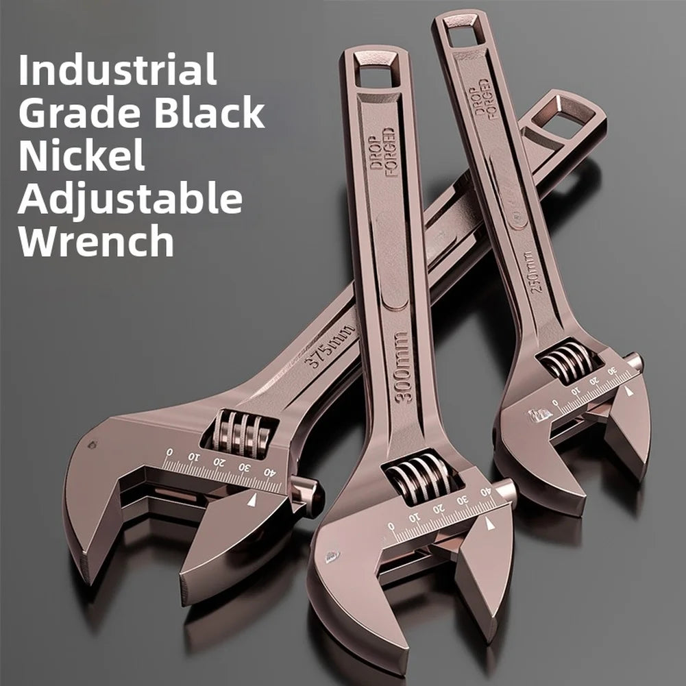 Adjustable Wrench 8/10/12 Inch – Carbon Steel Pipe Spanner Adjustable Wrench Axl