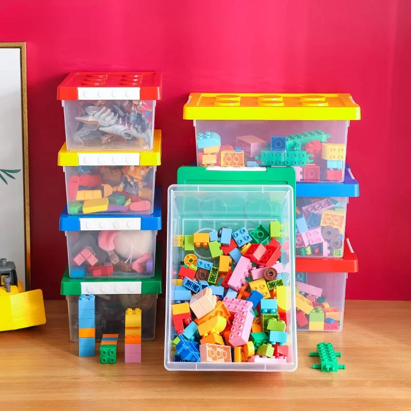 Plastic Kids Storage Box – Toy & Building Block Organizer Plastic Storage Box Axl