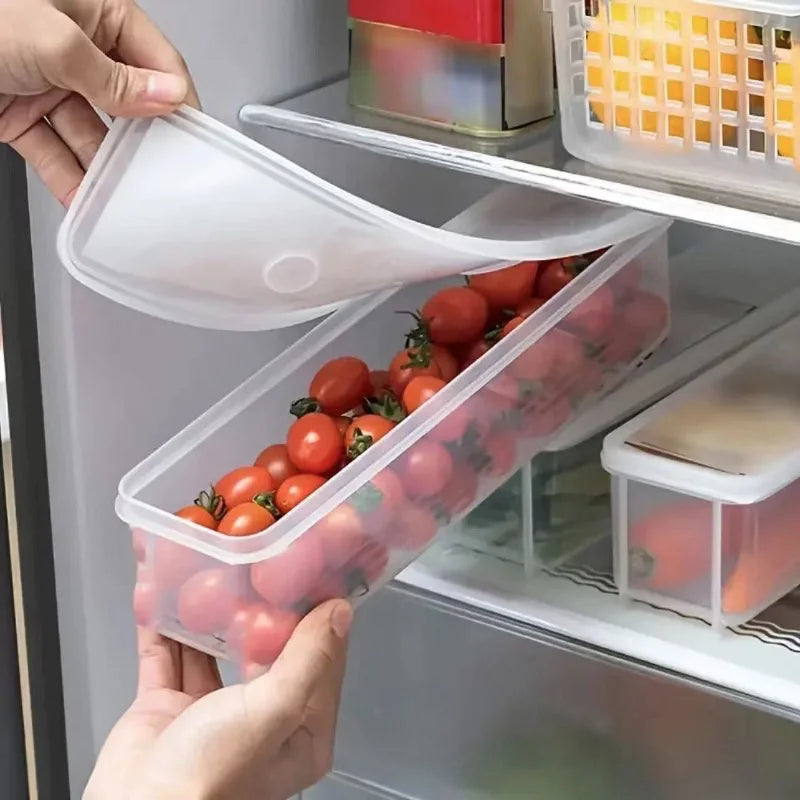 4-Piece Long Food Storage Containers – Fridge & Kitchen Organizer Food Storage Containers Axl
