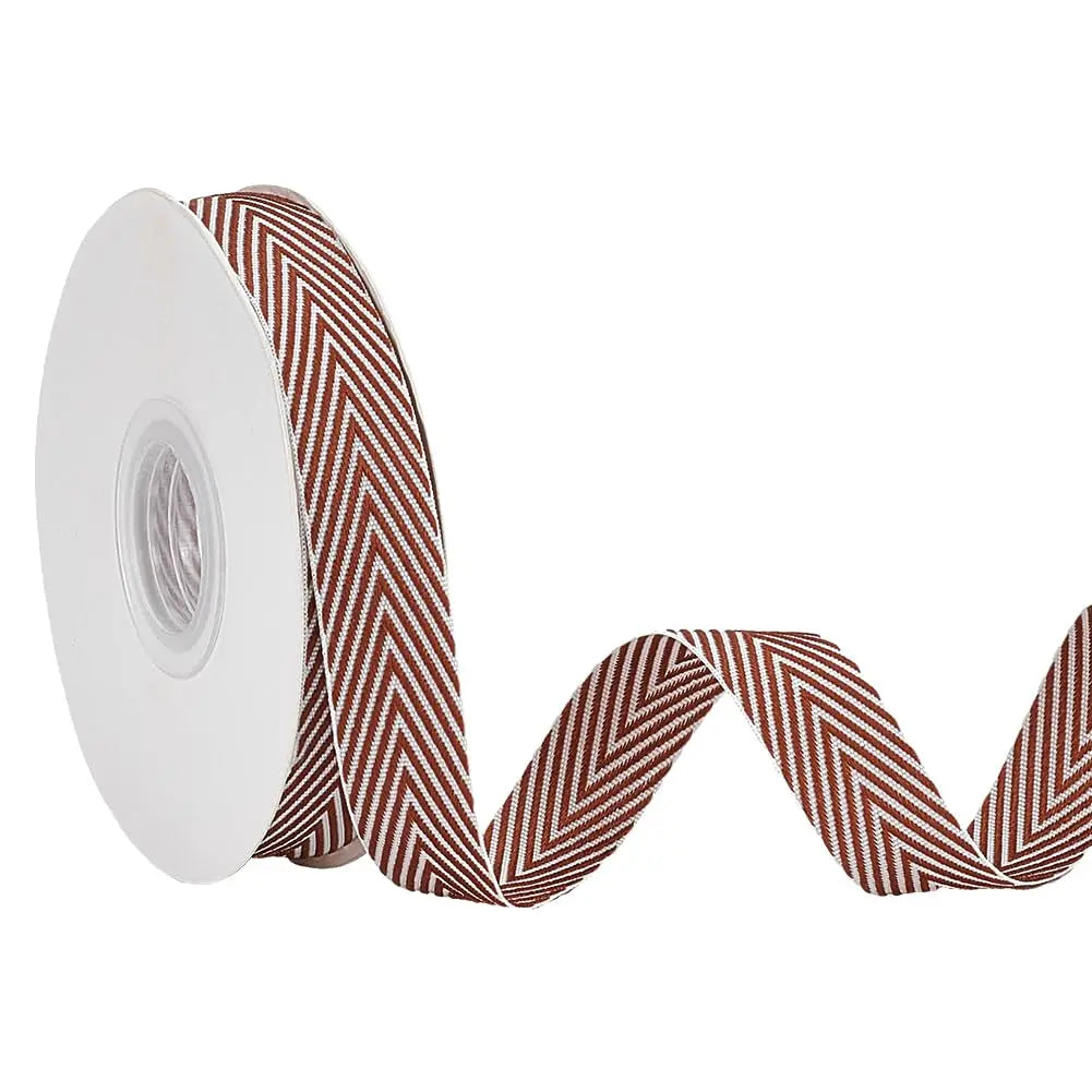 Red Herringbone Polyester Ribbon 3/8" x 9.84 Yds – Craft & DIY Craft Ribbon Axl AECH04-17856