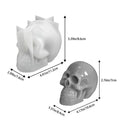 3D Skull Silicone Mold – Halloween Candle, Soap & Resin Craft Silicone Craft Mold Axl WHITE