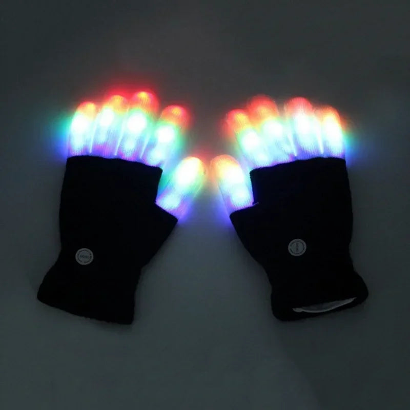 LED Glowing Gloves – Light-Up Fingertip Flash Party Gloves LED Party Gloves Axl