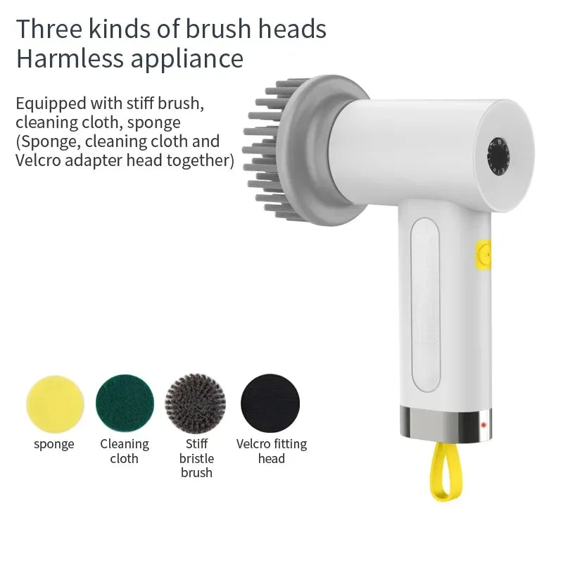 BALASHOV 4-in-1 USB Rechargeable Electric Spin Scrubber Brush Electric Scrubber Brush Axl