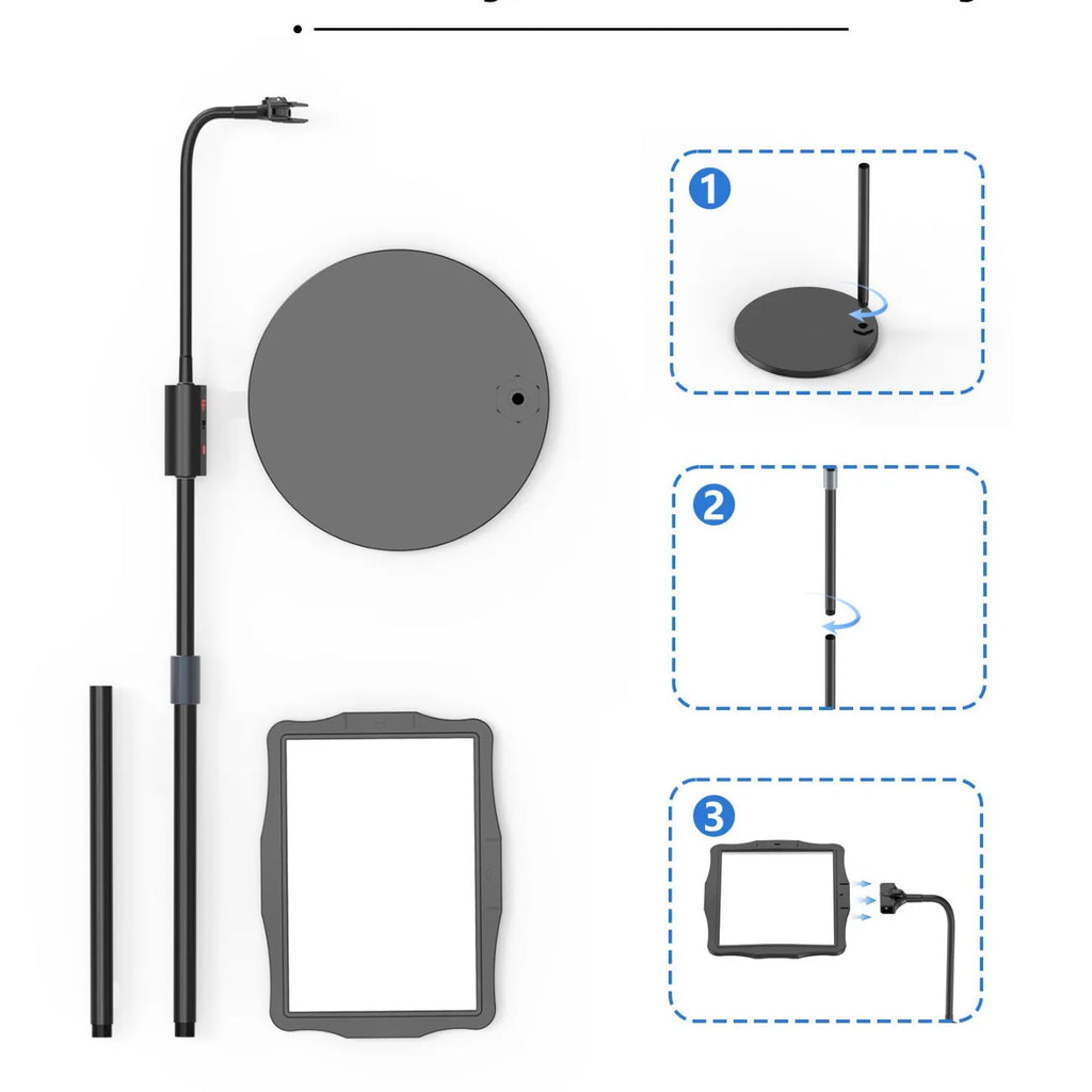 Desktop LED Magnifying Glass – Foldable, Portable & Floor Stand LED Magnifying Glass Axl