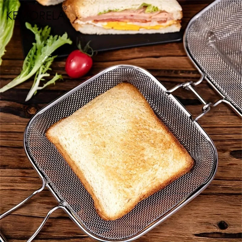 Stainless Steel Sandwich Grill Basket – Non-Stick Toaster Pan Sandwich Grill Basket Axl
