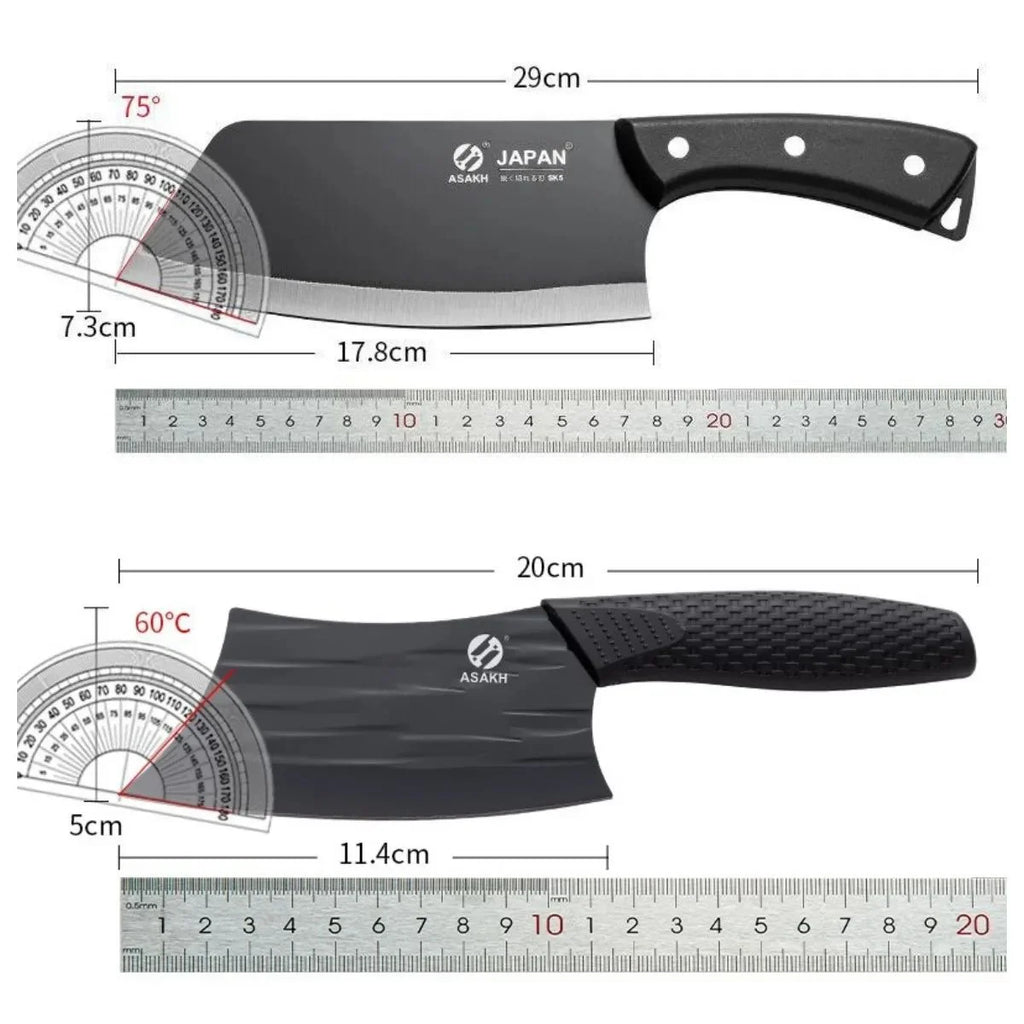 Stainless Steel Chinese Chef's Cleaver – Forged Kitchen Knife Kitchen Cleaver Knife Axl