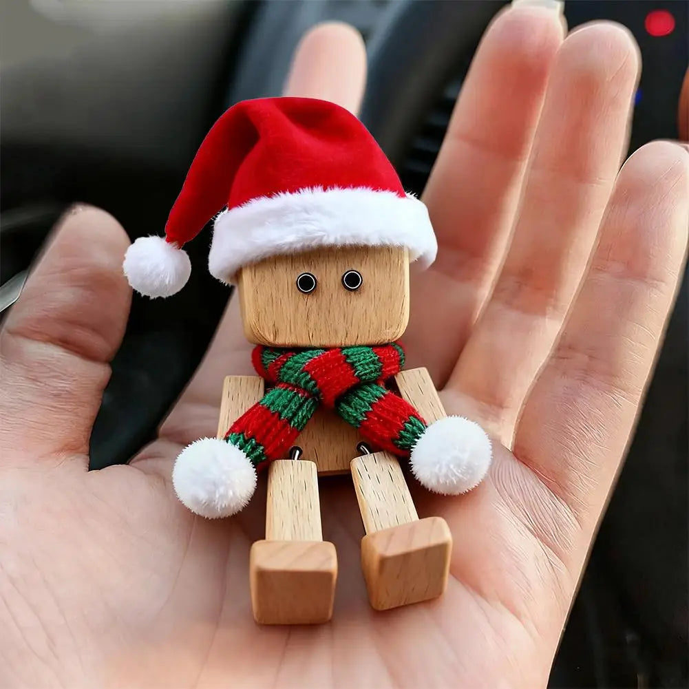 Leg-Shaking Wooden Man Figurine | Car & Desk Decor Ornament Wooden Figurine Ornament Axl