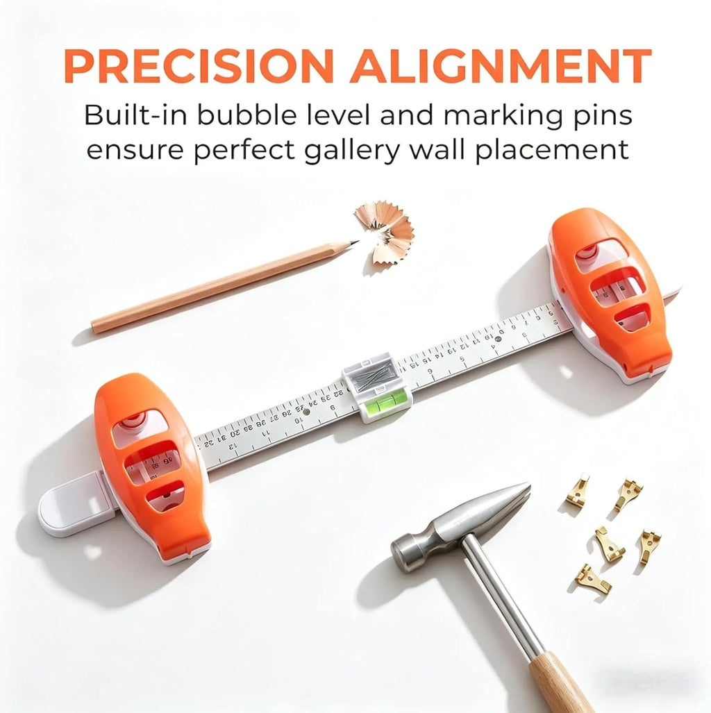 Picture Hanging Level Ruler – Frame Positioning & Hole Marking Hanging Level Ruler Axl