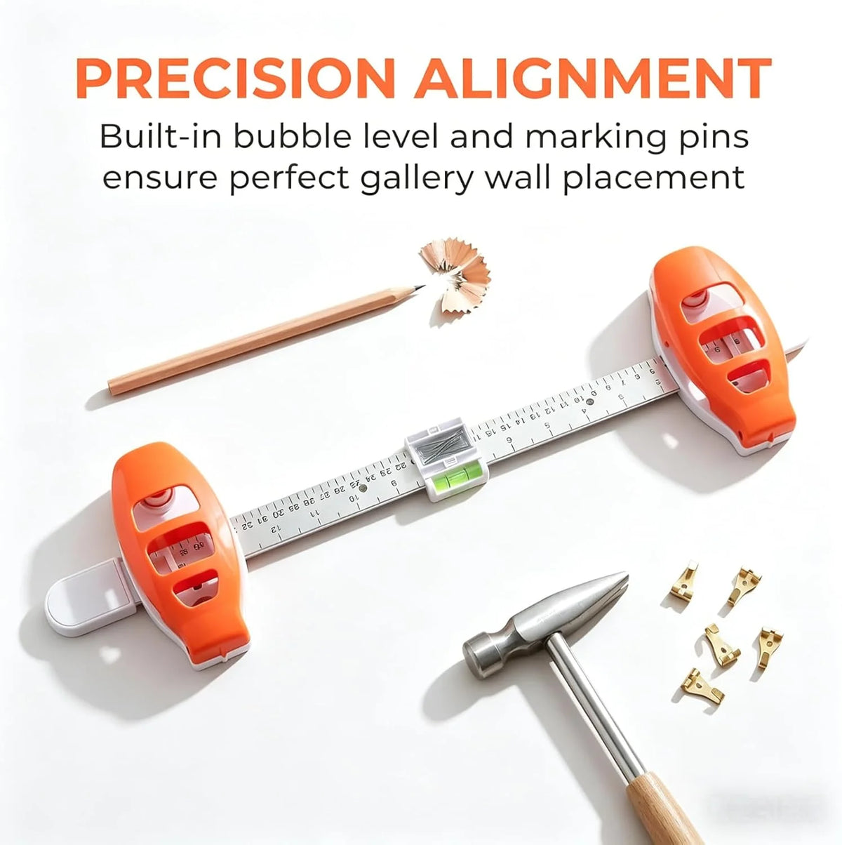 Picture Hanging Level Ruler – Frame Positioning & Hole Marking Hanging Level Ruler Axl