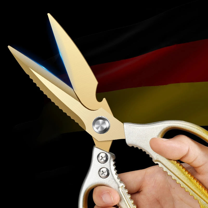 PLYS Gradient Gold Kitchen Scissors – Heavy-Duty Poultry Shears Kitchen Scissors Axl