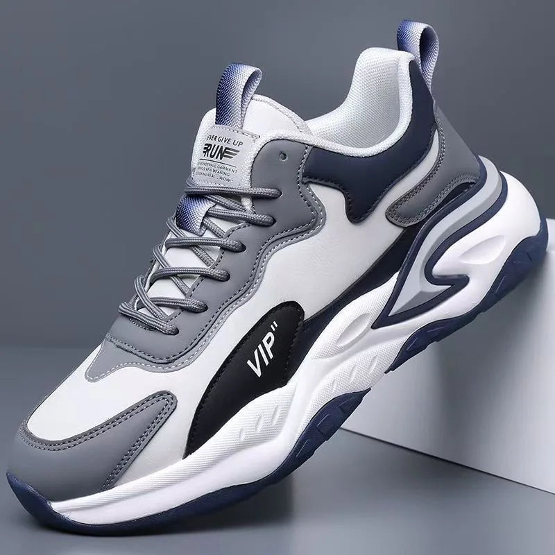 Men's Wear-Resistant Lace-Up Casual Sneakers | Anti-Slip Men's Casual Sneakers Axl GRAY 44