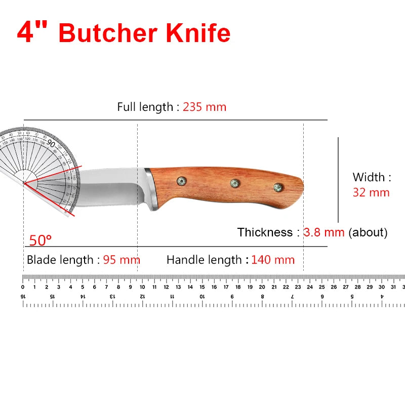 InLeung Hand Forged Boning Knife – 9.5" Stainless Steel Chef Blade Boning Knife Axl
