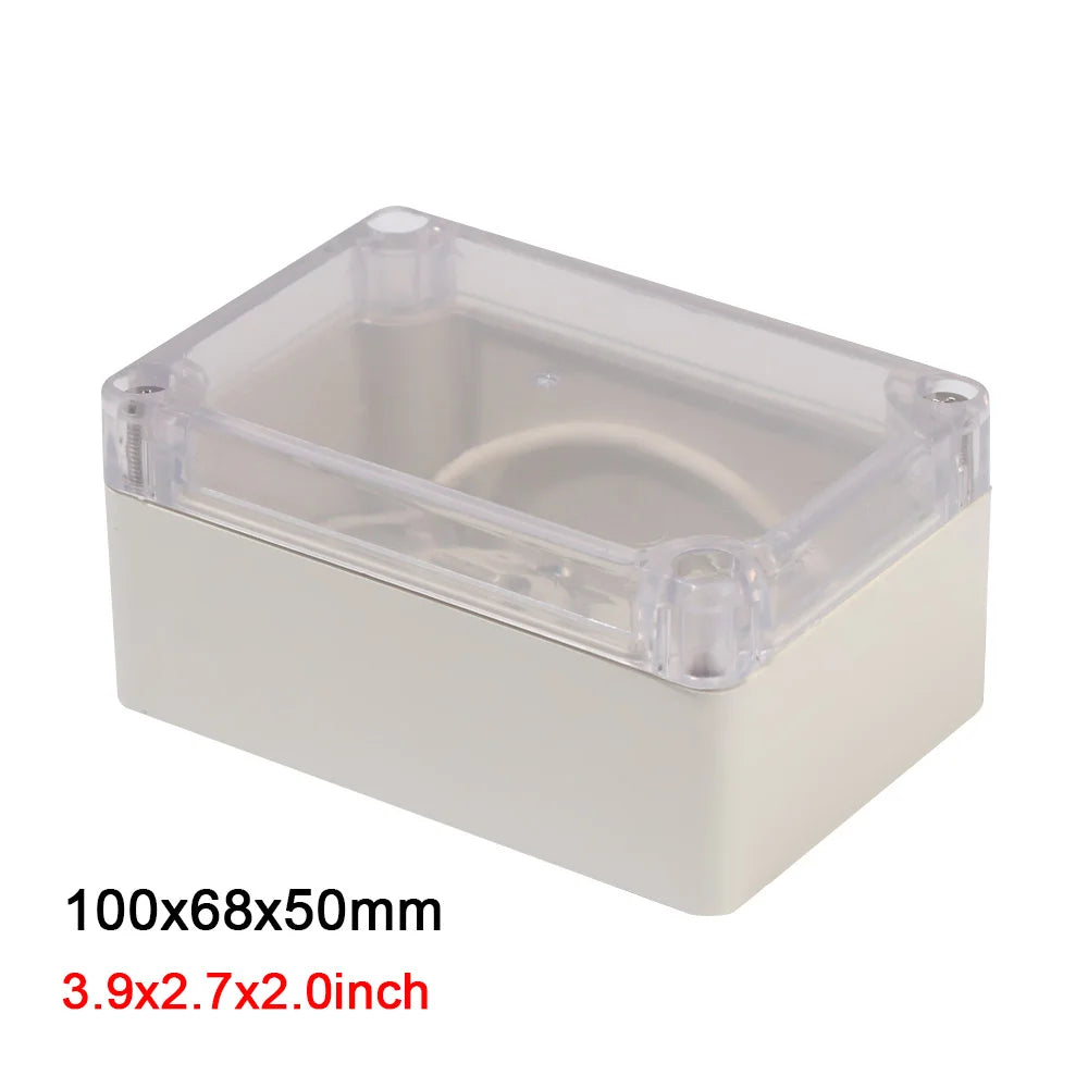 IP65 Waterproof ABS Junction Box – Transparent Cover Enclosure Electrical Enclosure Box Axl 100x68x50mm