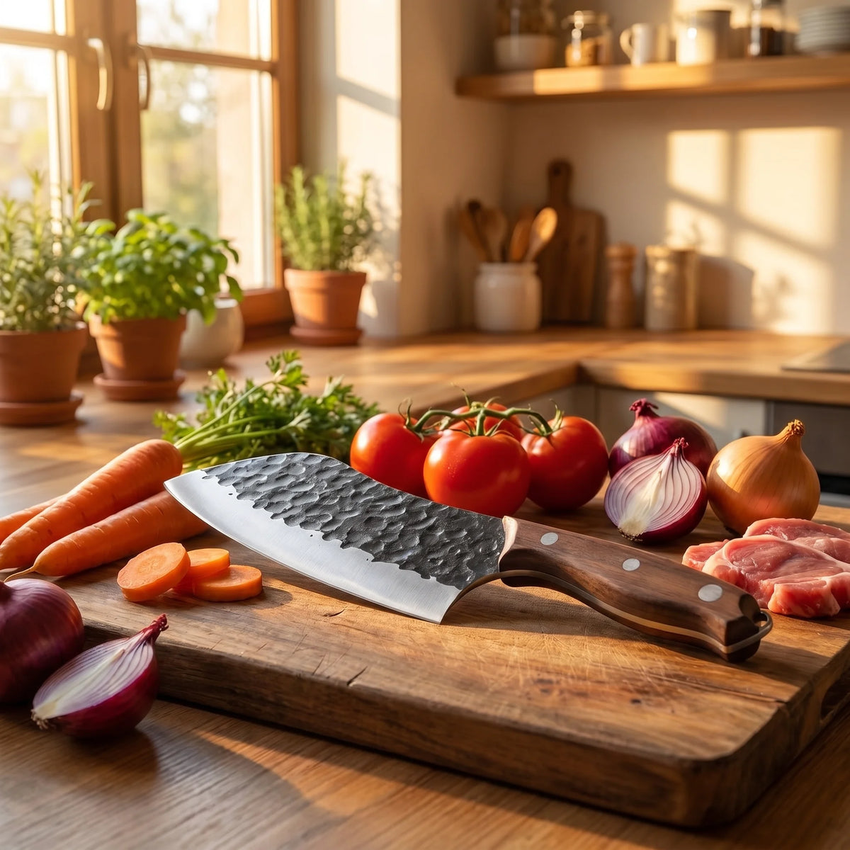 Forged 7" Chef Knife – 5Cr15MoV Steel & Wenge Wood Handle Chef Knife Axl