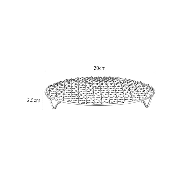 Stackable Round Air Fryer Rack | Stainless Steel Grilling Grid Air Fryer Rack Axl 20cm