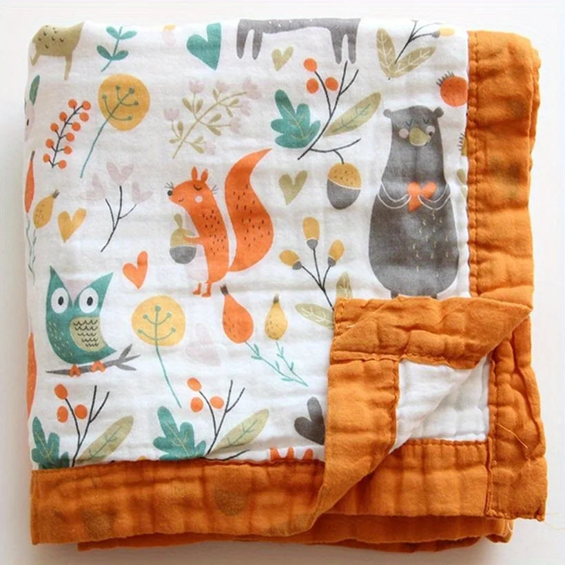 6-Layer Muslin Cotton Baby Swaddle Blanket | Soft & Breathable Baby Swaddle Blanket Axl