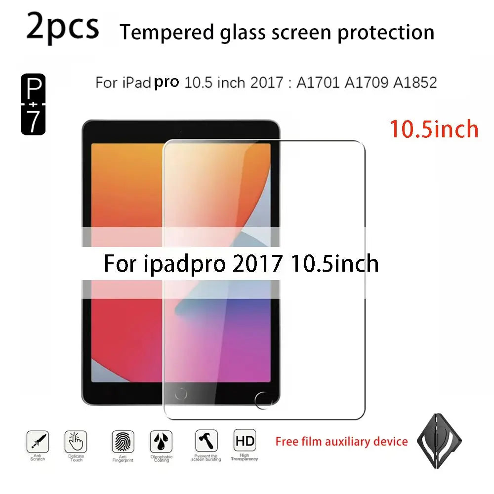 2-Pack Tempered Glass Screen Protector for iPad Pro 13 & 11 Tablet Screen Protector Axl for pro2017 10.5inch