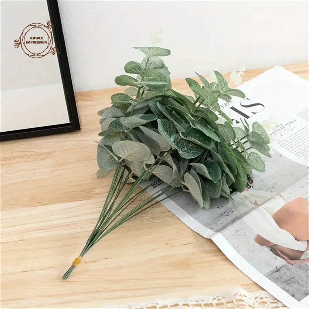 Artificial Eucalyptus Stems – Silver Dollar Leaves 20/50 PCS Artificial Plant Stems Axl