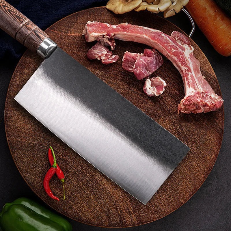 InLeung Hand Forged Chinese Cleaver – Sharp Kitchen Knife Kitchen Cleaver Knife Axl