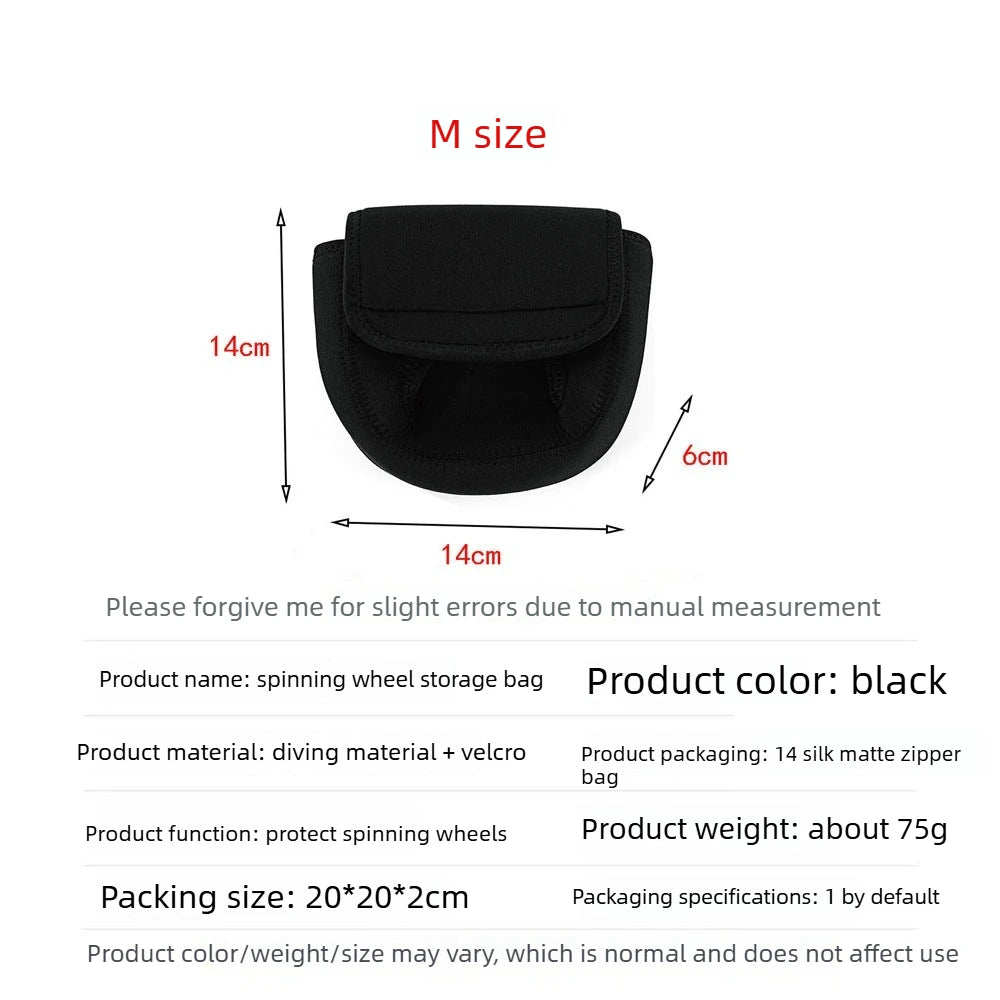 Waterproof Fishing Reel Cover Bag S/M/L – Spinning Reel Fishing Reel Bag Axl M-1pcs