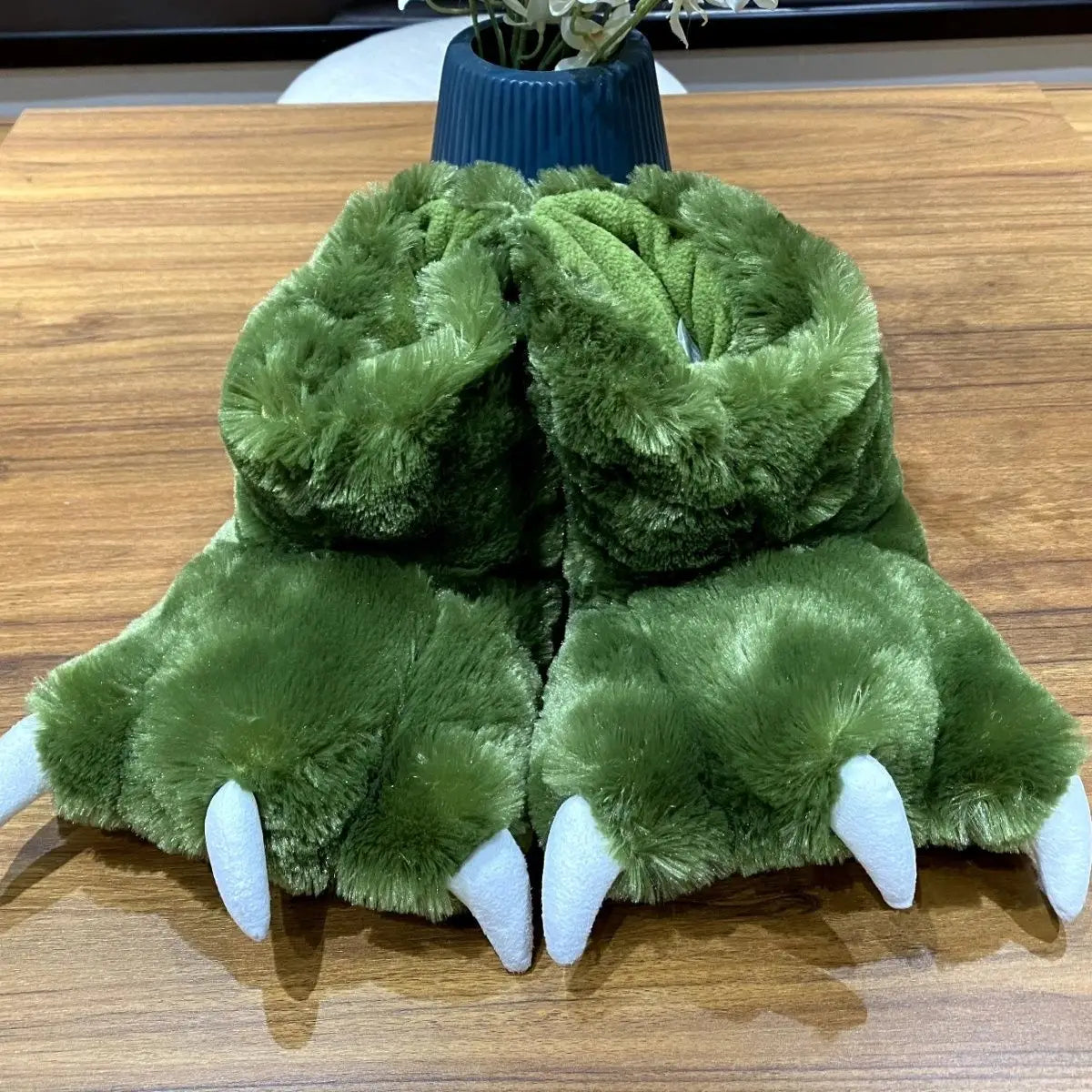 Women's Fluffy Bear Paw Slippers – Cozy Winter Indoor Slides Women's Slippers Axl Green 43