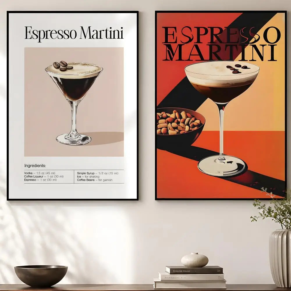 Espresso Martini Wall Poster – Self-Adhesive HD Art Print Wall Art Poster Axl