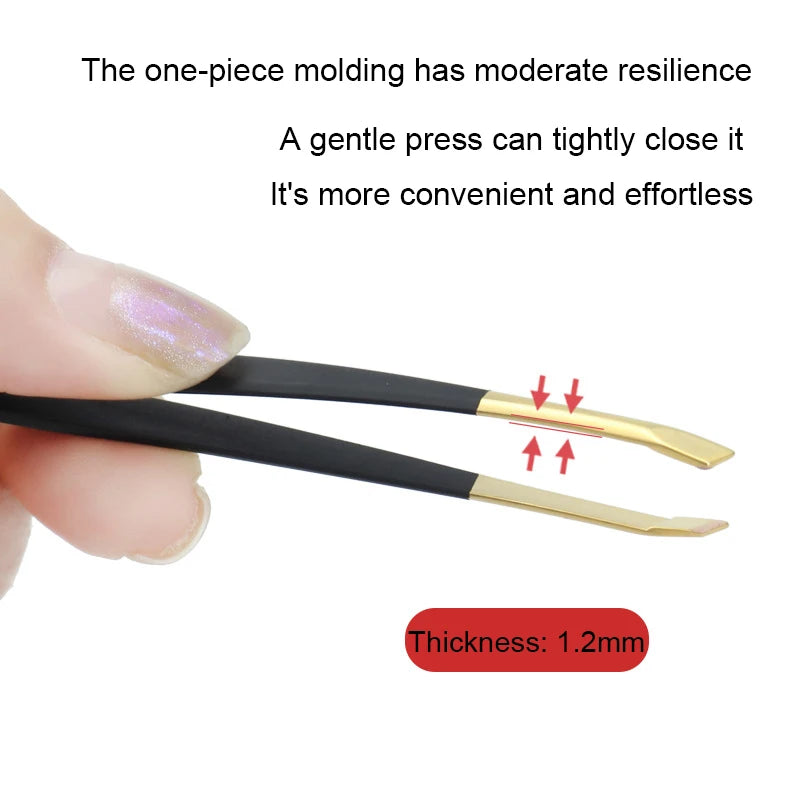 Stainless Steel Slant Tweezers – Eyebrow, Lash & Beard Tool Beauty Tweezers Axl