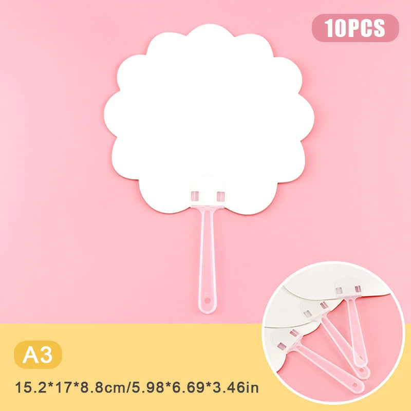 10-Pack Blank Round Hand Fans – DIY Craft, Dance & Wall Decor DIY Craft Fan Axl A3