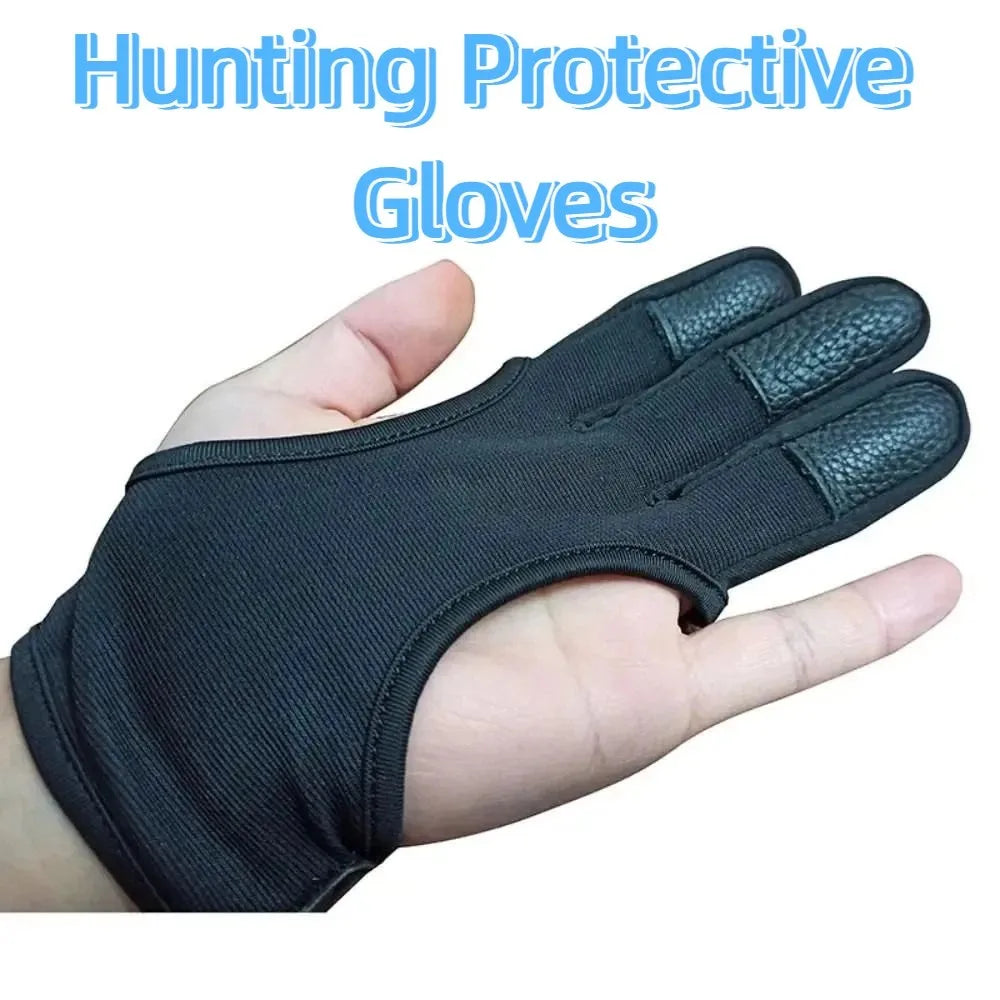 Three-Finger Archery Glove – Leather Recurve Bow Shooting Glove Archery Shooting Glove Axl