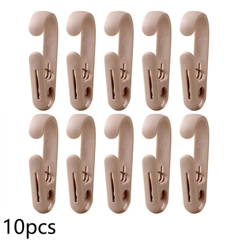 10-Pack 2-in-1 Plastic Hook & Clip – Home Storage Organizer Storage Hook Clips Axl A2