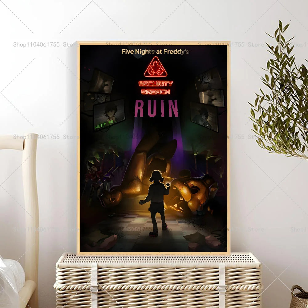 Five Nights at Freddy's Wall Poster – Self-Adhesive Waterproof Wall Art Poster Axl z10 50x70cm No Frame
