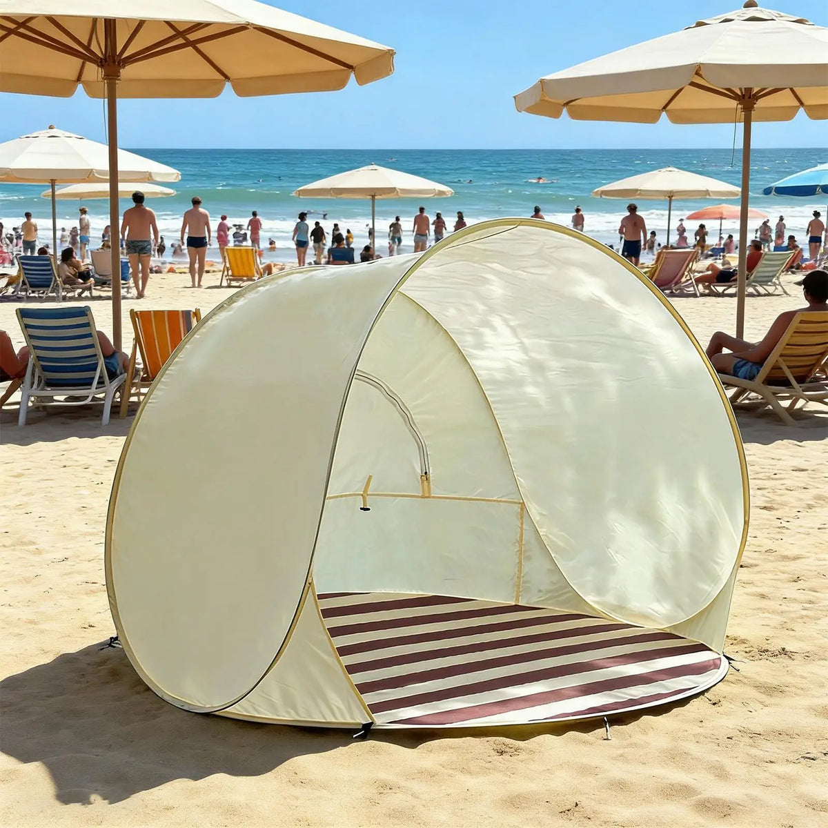 Pop-Up Beach Tent 3–4 Person | UPF 50+ UV Sun Shelter Canopy Pop-Up Beach Tent Axl
