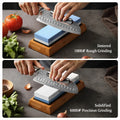 XINZUO 1000/6000 Grit Whetstone Knife Sharpener + Angle Guide Whetstone Sharpener Axl L
